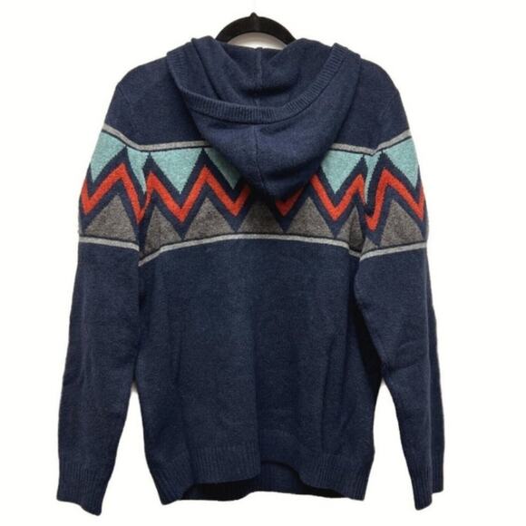 [B6] Goodfellow & Co. Navy Blue Hooded Long Sleeve Pullover - Picture 4 of 6